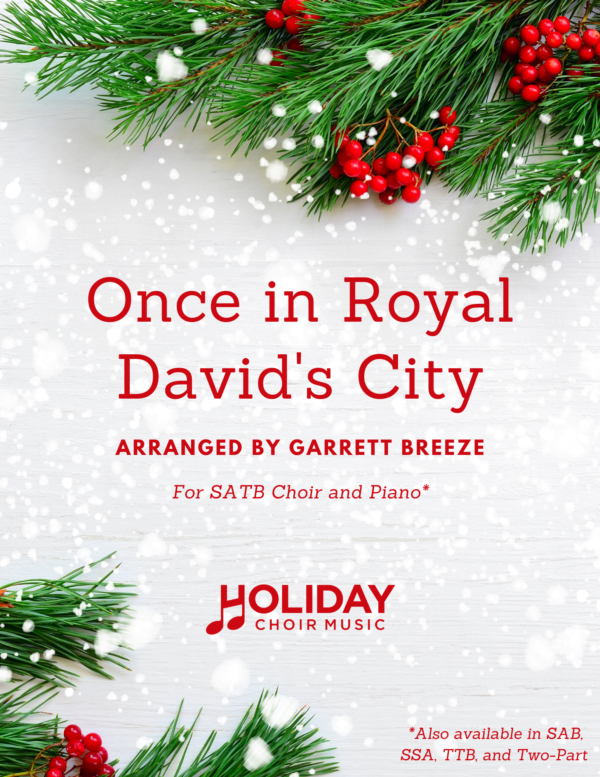 Once in Royal David SATB COVER